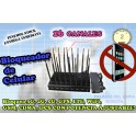 Bloqueador de celular Jammer 16 antenas de enchufar