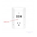 Multitoma espia de pared tipo C USB adaptable
