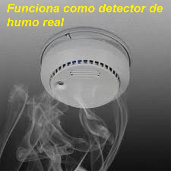 Detector Sensor De Humo Wifi P2p Fullhd 24hcámaras espías